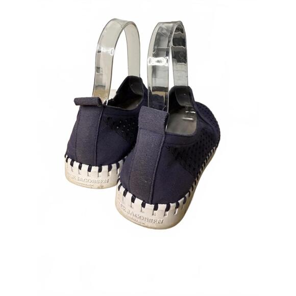 *Ilse Jacobson Tulip Laser Cut Womens Sz 7 Blue Sneaker Work Comfort Travel - Picture 4 of 5